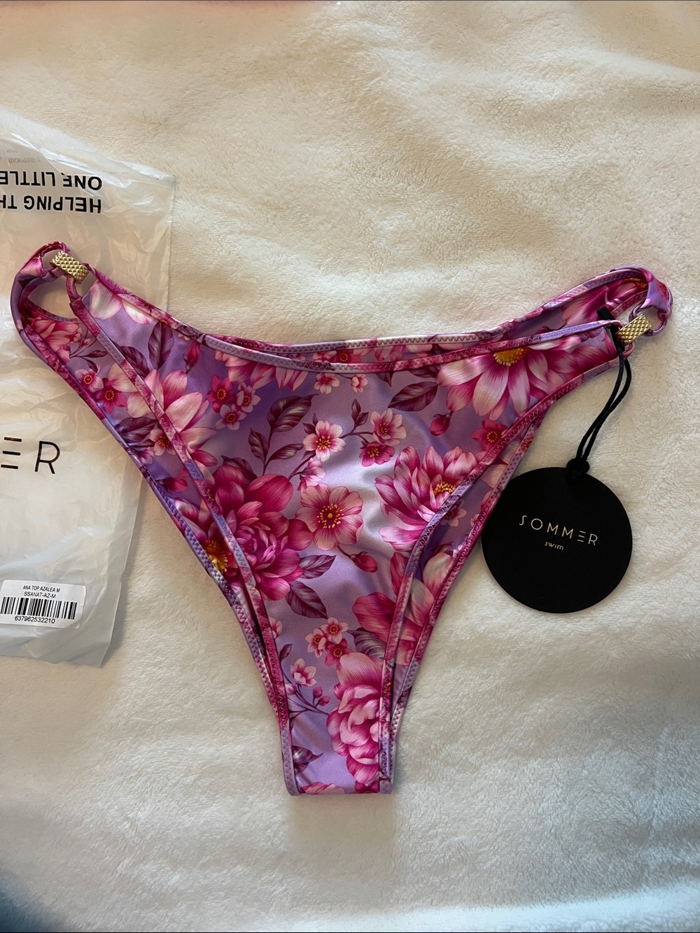 Tiago Azalea Pink Floral Bikini BOTTOMS - Picture 2 of 5